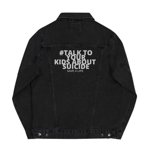 Talk To Your Kids - Unisex Adult denim jacket